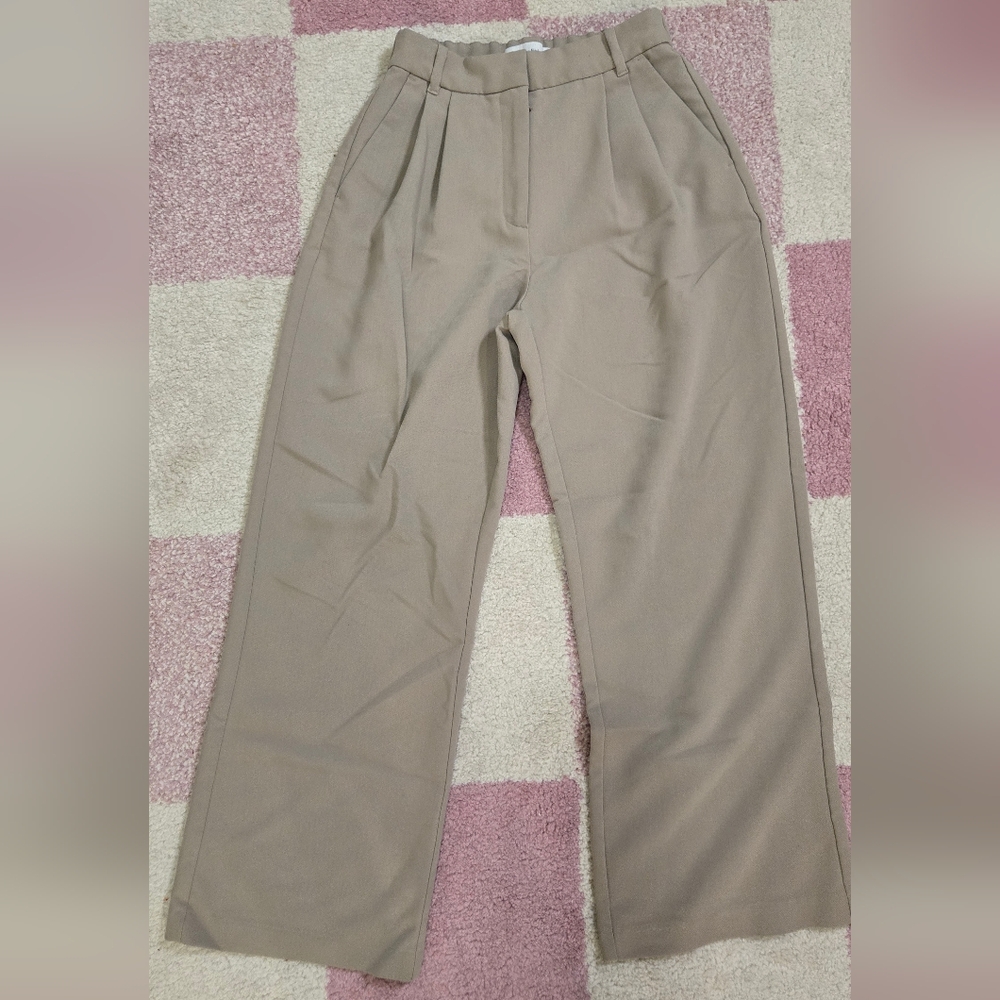 Abercrombie & Fitch High Rise Sloane Tailored Wide Leg Pant 26 short, 26s Curve